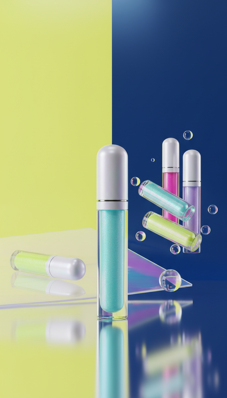 Cyber Aqua gloss in iridescent blue