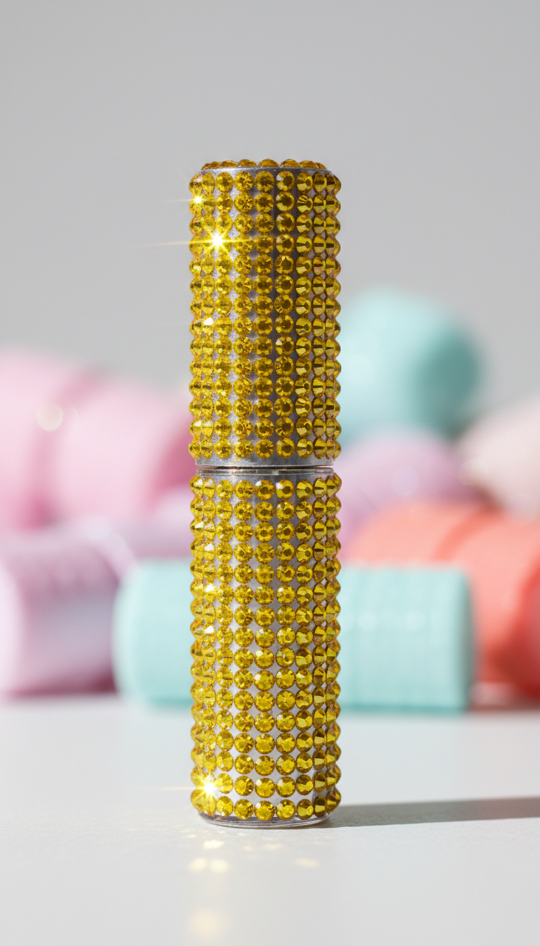 Sticker Yellow rhinestone gloss